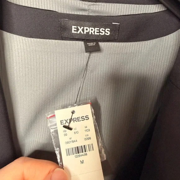 Express Extra Slim Wool Blend Black Suit Jacket and (new with tags) Vest for Men